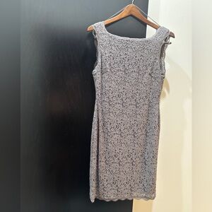 Adrianna Papell Lace Mini cocktail Dress - Gray size 10
